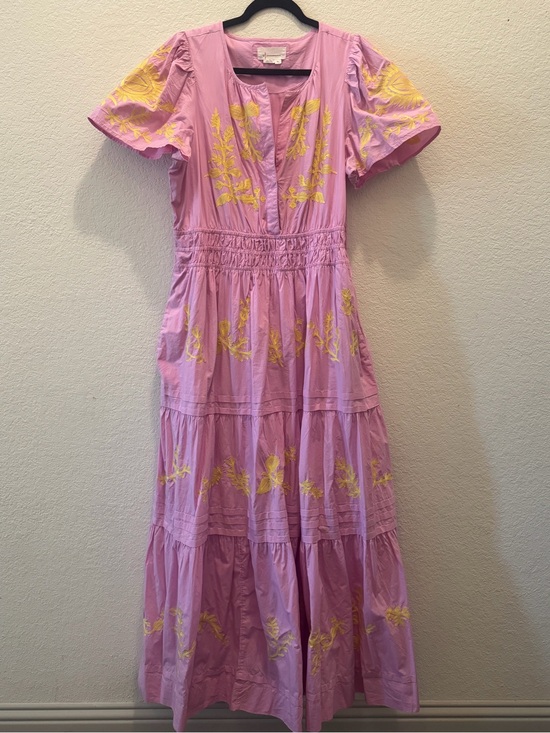 Anthropologie Dresses & Skirts - XL Anthropologie lavender Somerset dress with yellow embroidery